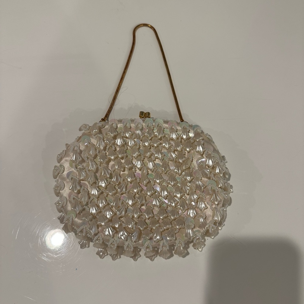 Elegant Pearl Beaded Evening Bag